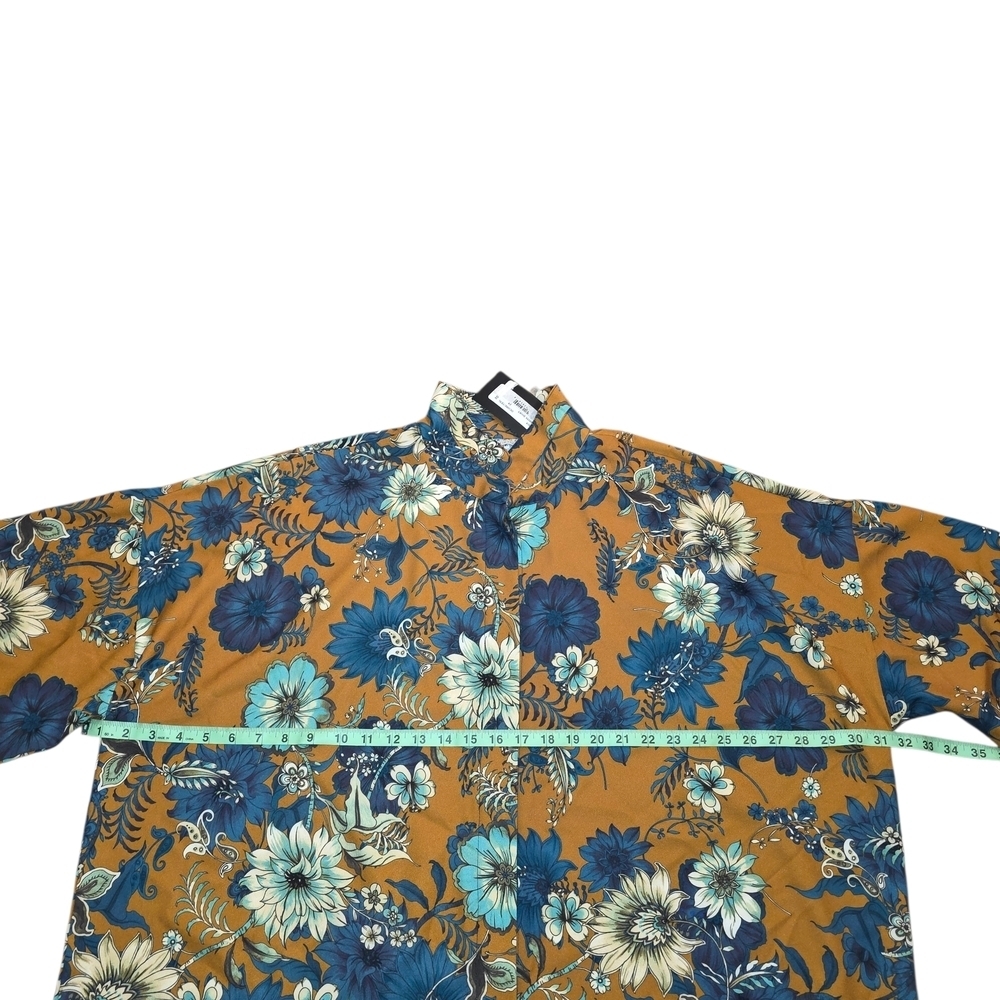Bryn Walker Floral Oversized Blouse Artsy Lagenlook Made USA - Picture 5 of 11
